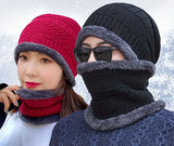 2-in-1 Knitted Winter Scarf Beanie Caps (Available in 5 Colors)